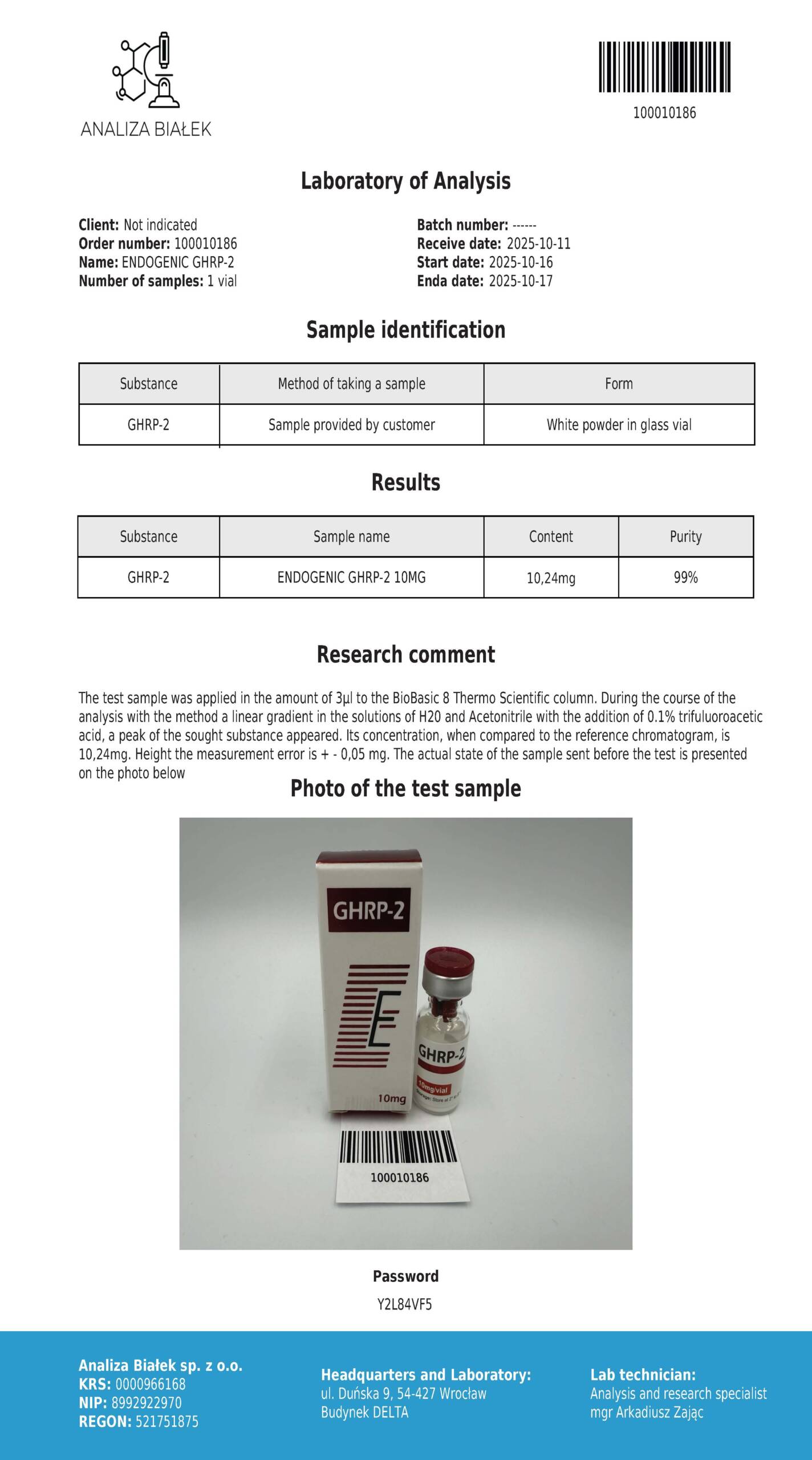 GHRP-2 10mg - obrazek 2