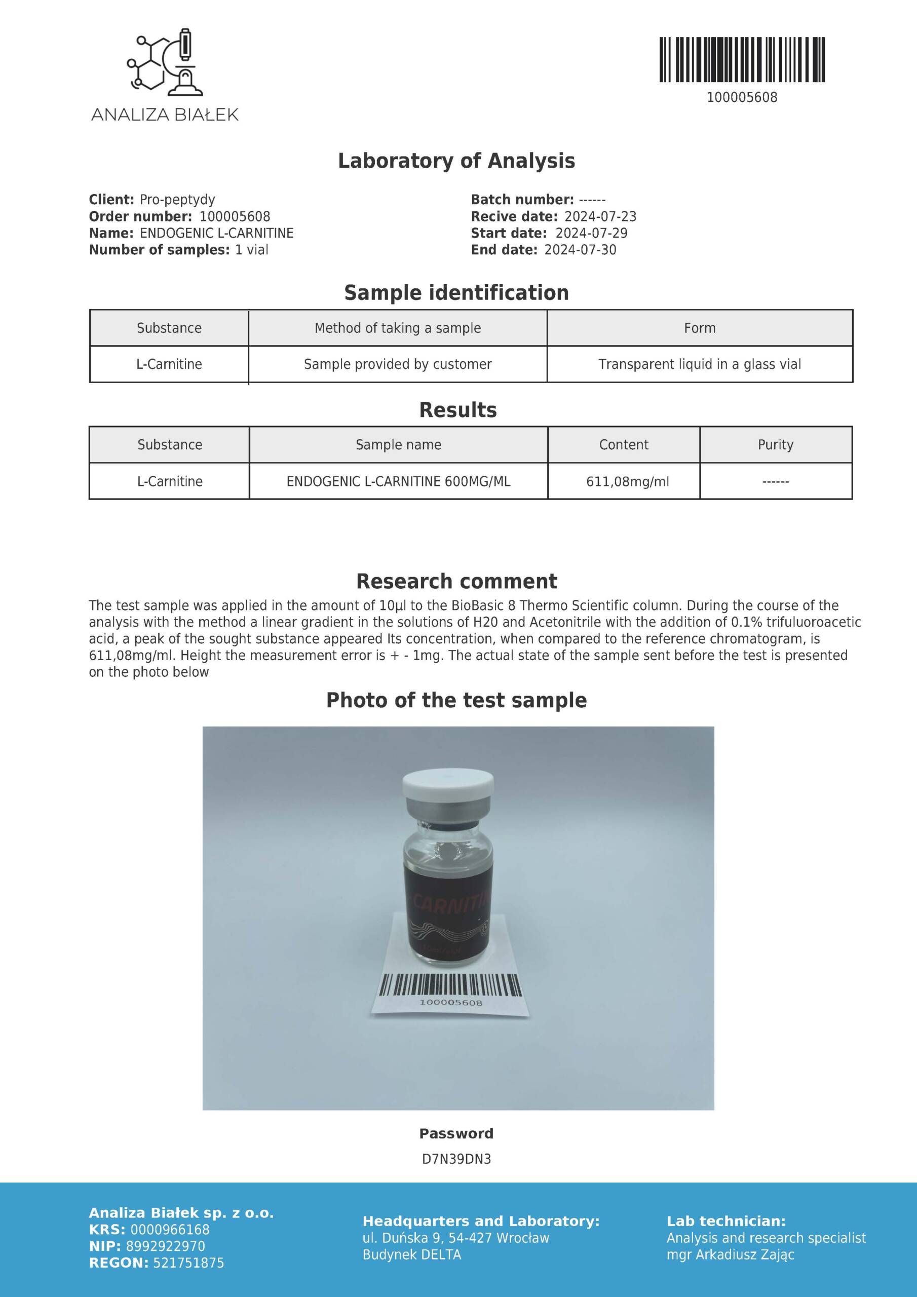 Zestaw 3x L-Carnitine 600mg/ml + 1 gratis