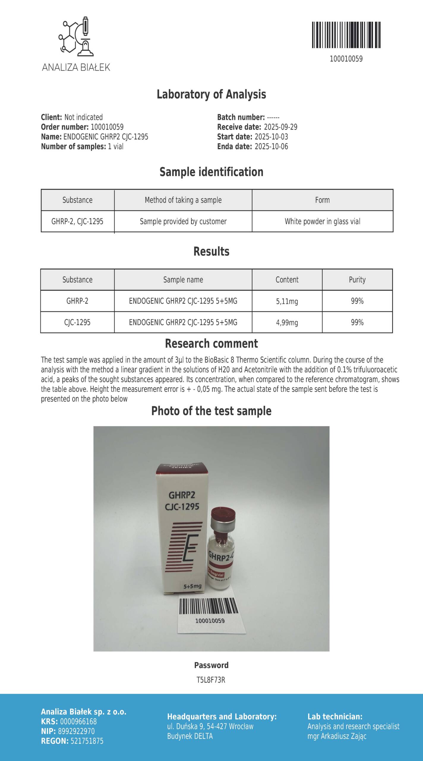 GHRP-2 + CJC-1295 5+5mg