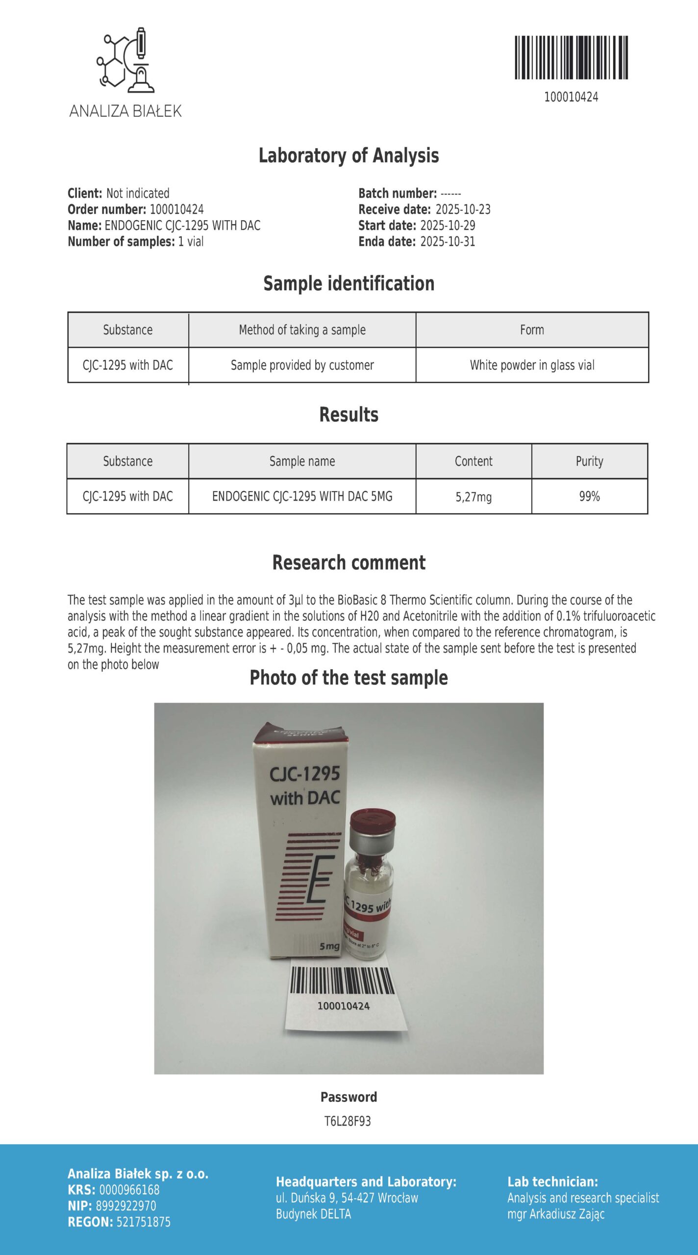 CJC-1295 with DAC 5mg