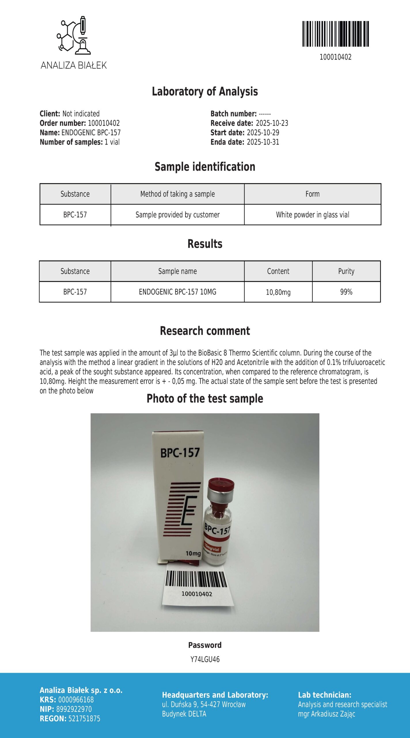 BPC-157 10mg