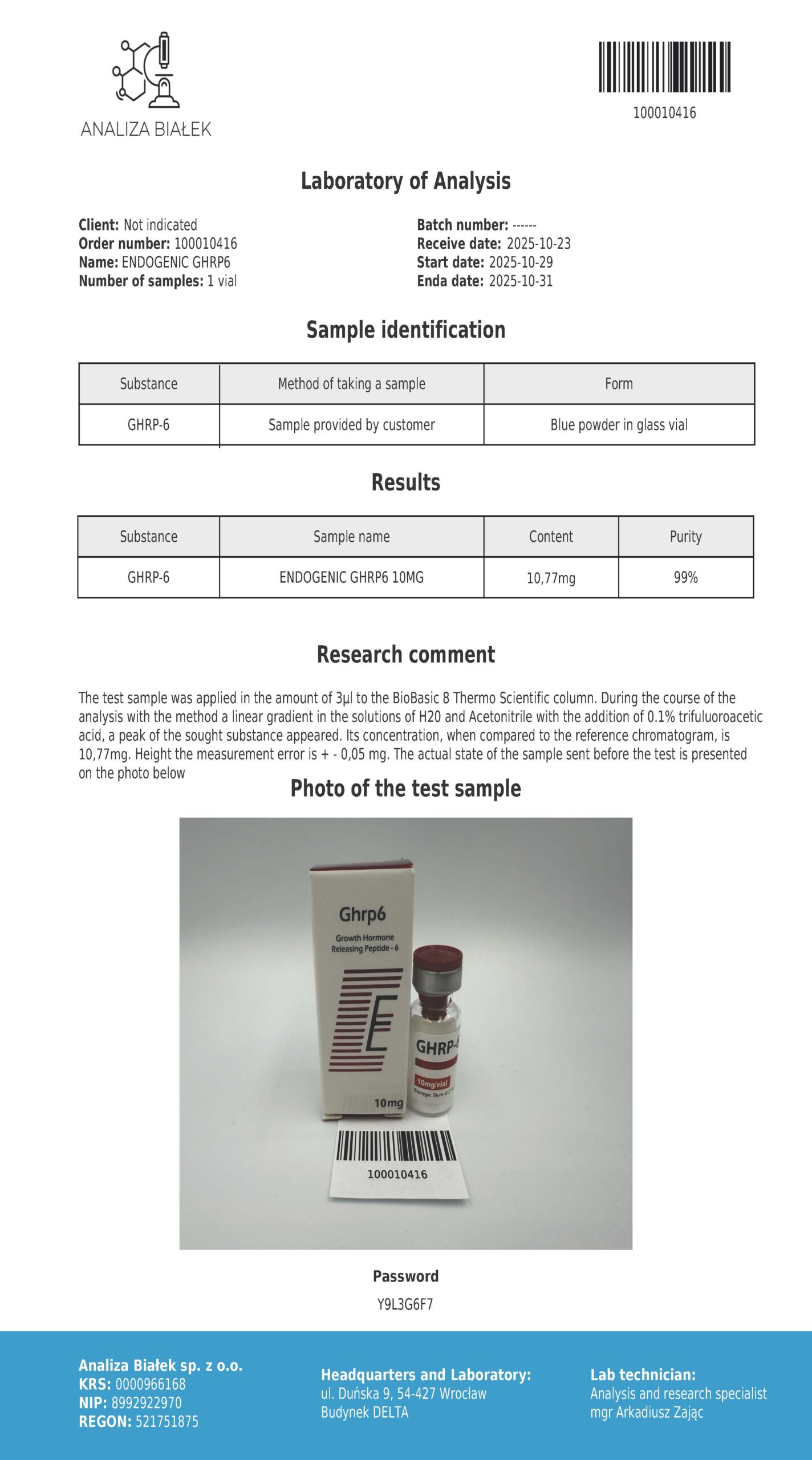 GHRP-6 10 mg