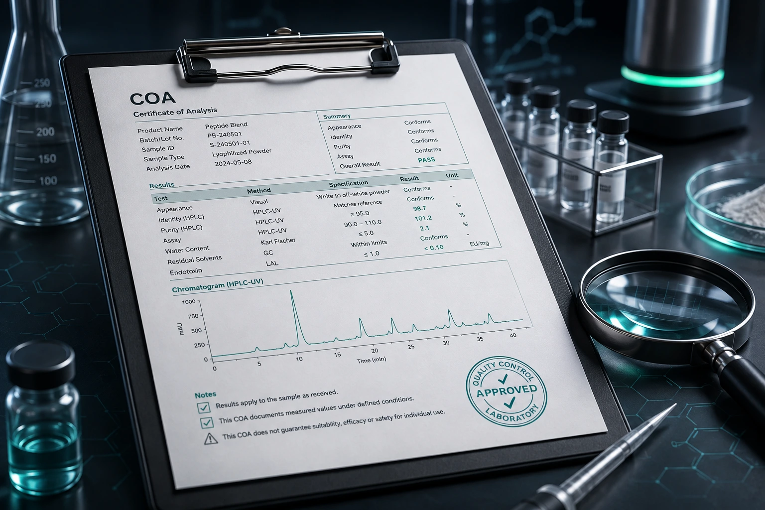 How to Read a Certificate of Analysis (COA): What It Documents and What It Cannot Guarantee