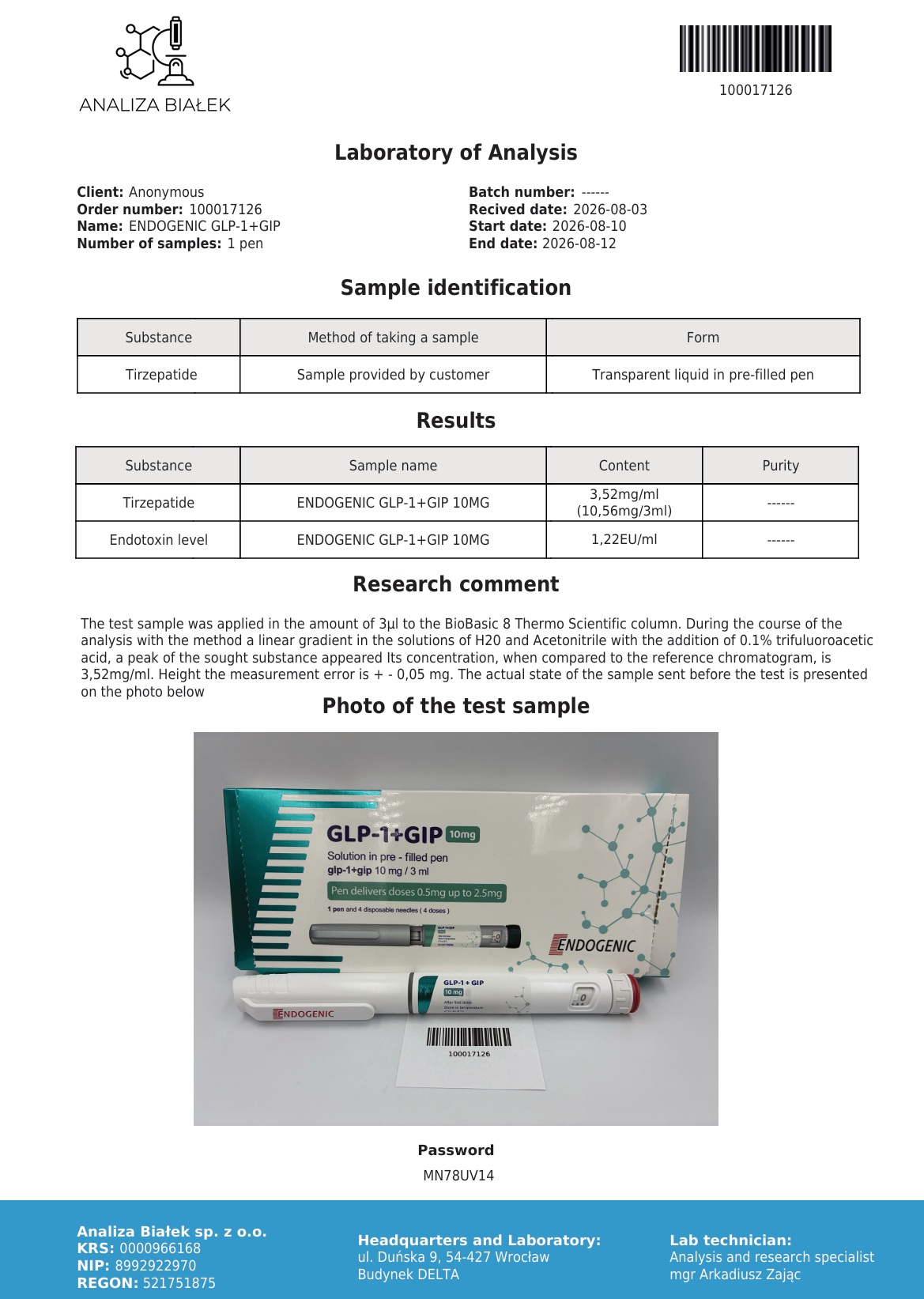 GLP1+GIP 10mg PEN